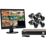 Lorex 18.5-Inch LED Serveillance System with 8-Channel 500 GB DVR and 4 Indoor/Outdoor Cameras (LH118501C4LE19B)