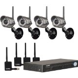 Lorex 4-Channel H.264 DVR with 4 Wireless Cameras (LH1140501C4W)