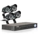 Lorex Mobile Remote View 8 Channel Security DVR System with 4 Security Cameras LH118501C4