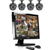 Lorex L22WD1604501 22-Inch Professional 16 Channel Integrated Video Surveillance System with 4 Color Security Cameras (Black)