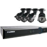 LOREX LH03085GC46 8-Channel Stratus Cloud Connect 500GB DVR with 4 Super Resolution 600TVL Cameras, Black