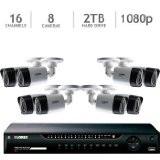 Lorex LHV1628B 16 Channel Analog DVR with 2TB HDD, 8 1080p Cameras with 130′ Night Vision