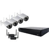 Lorex LH014501C4WF 4-Channel 500 GB Digital Video Recorder Kit with 4 Wireless Camera (White/Black)