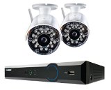 Lorex LH024501C2WB 4-Ch 500 GB ECO Blackbox 2 x 960H Wireless Indoor/Outdoor Security Camera System with Stratus Connectivity (Black)