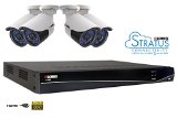 Lorex LNR382C4F 8 CH 2TB NVR, 4 x 1080p HD IP Indoor/Outdoor Night Vision Security Camera System (Black)