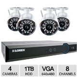 Lorex LH028501C4WB 8-Channel 500GB Eco Blackbox 4 x 960H Wireless Indoor/Outdoor Security Camera System with Stratus Connectivity (White)