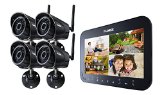 Lorex LW1744B Wireless Video Surveillance System Series with 7-Inch LCD Monitor and 4 Camera (Black)