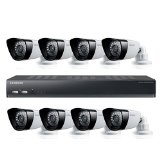 Samsung SDS-P5080N 16 Channel DVR Security System 1 TB HDD 8 Box Cameras